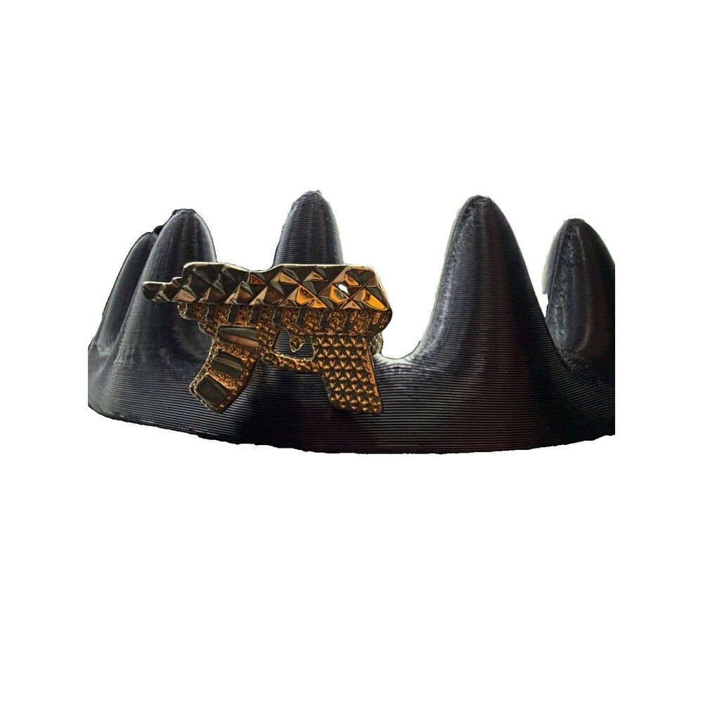 14K Gold Mini Uzi Ring Size 8 6.75 Grams